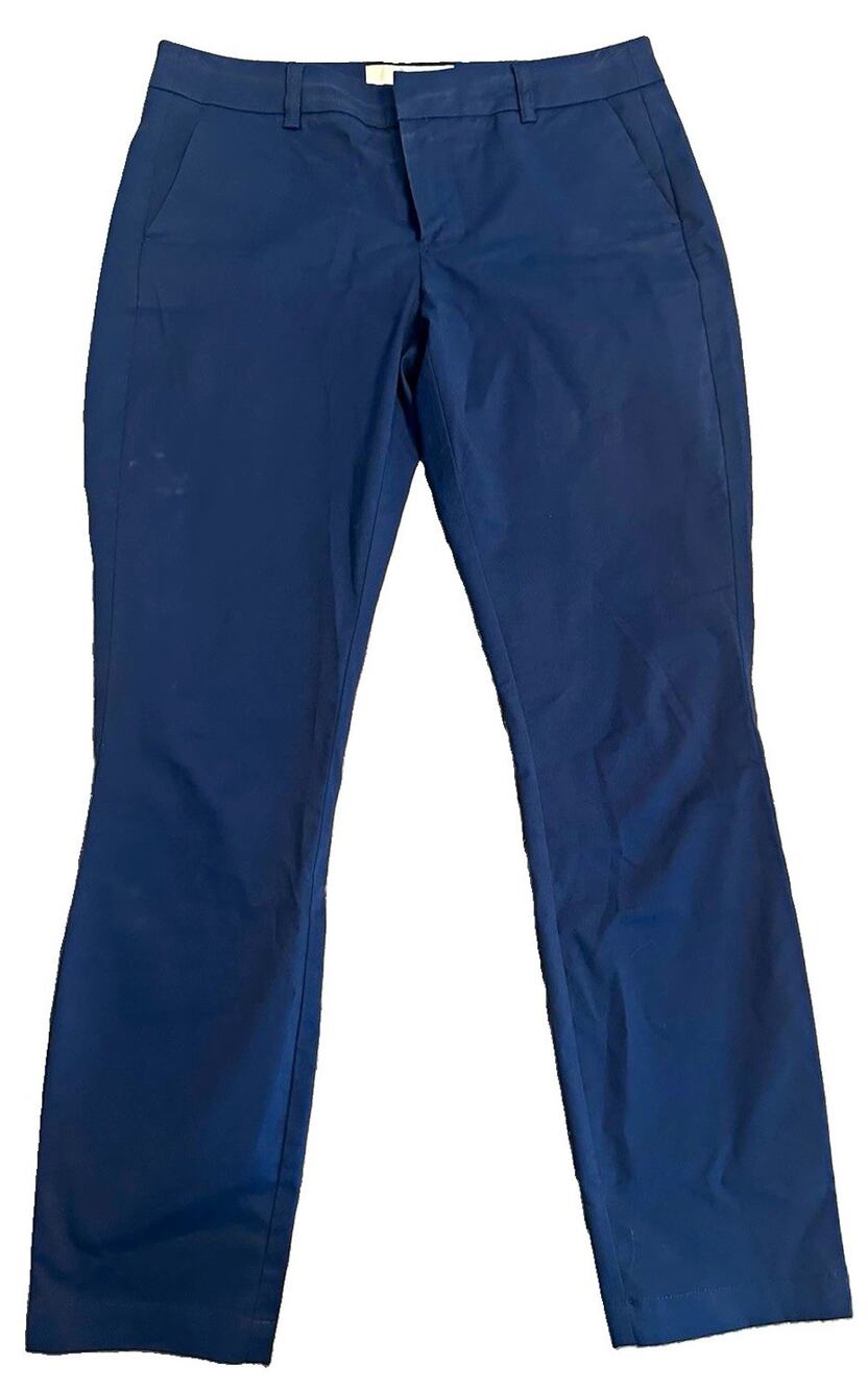 Joie Women’s Blue Solid Flat Front Dress Pants Cotton Elastane- Size 0
